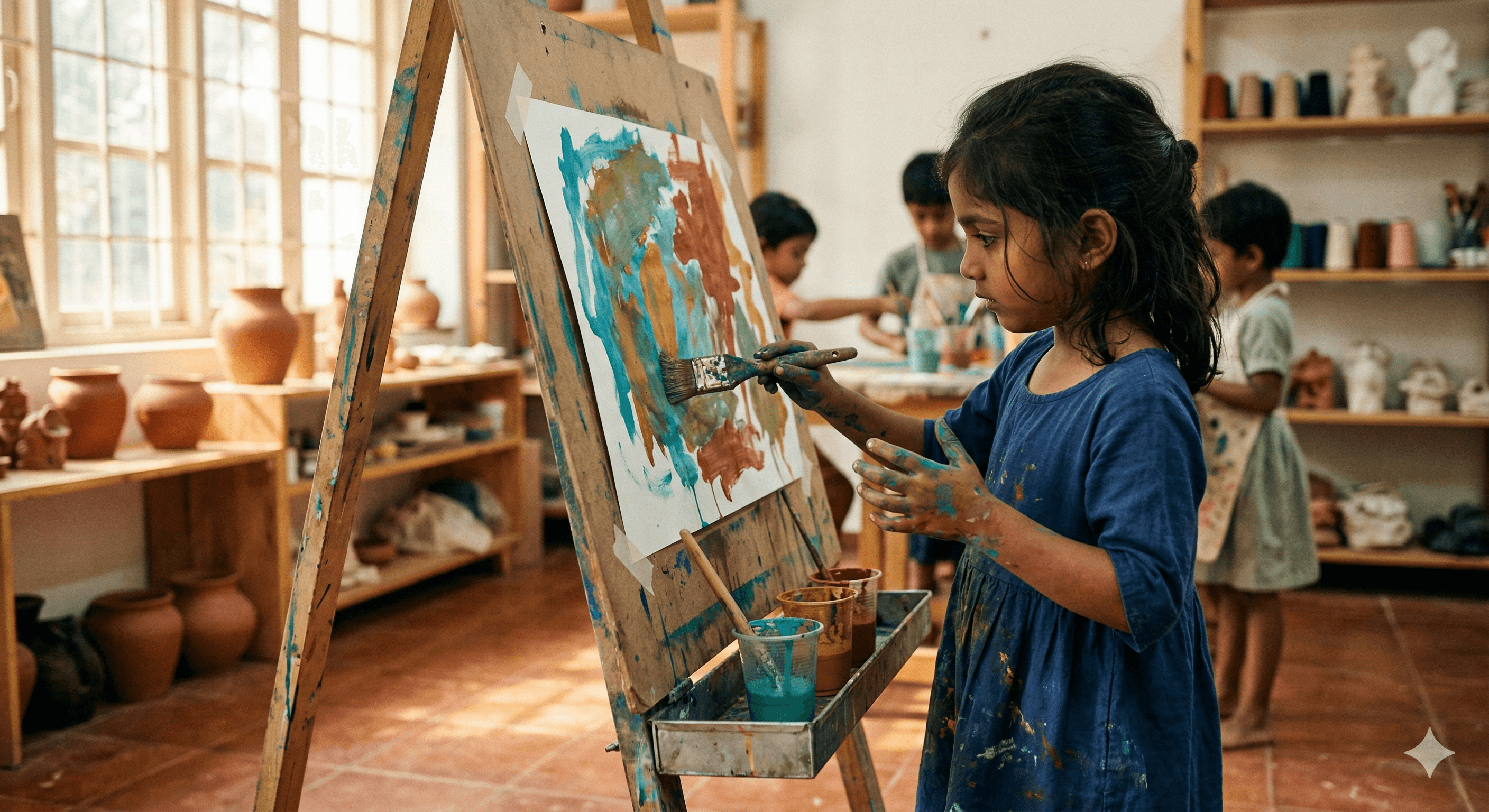 Painted handprints — the joy of making